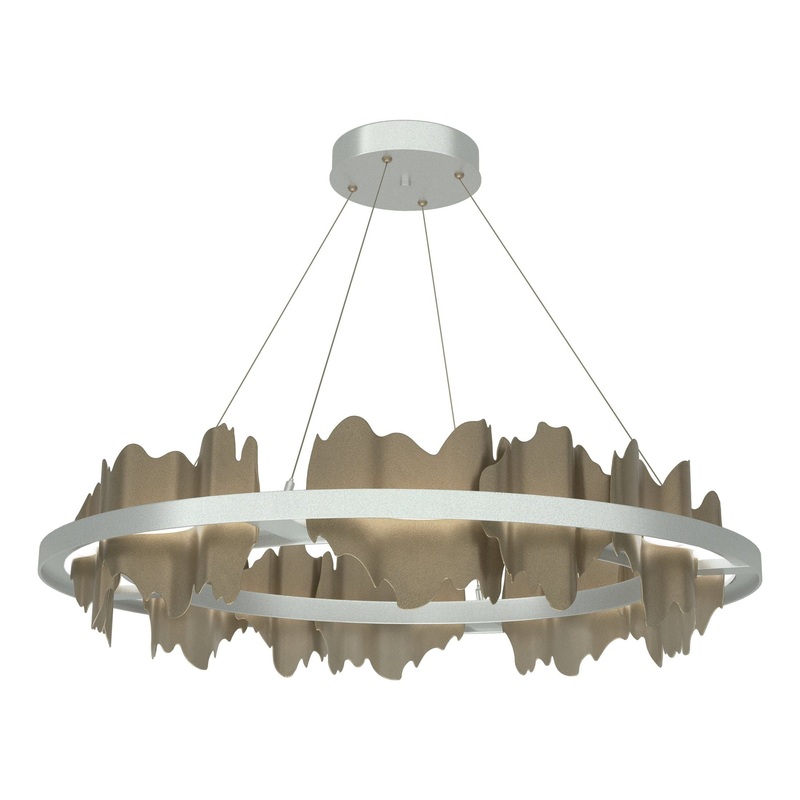 Hildene Circular LED Pendant Vintage Platinum Soft Gold