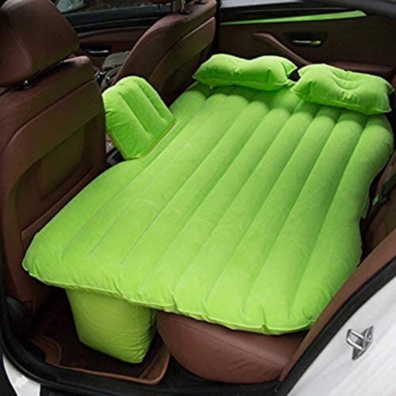 HongLianRiven Lettino da Viaggio Auto Gonfiabile Letto Auto Gonfiabile Bed PVC + affollamento Car Mezzo Bed Car Travel Bed 5-12 (Color : Green)