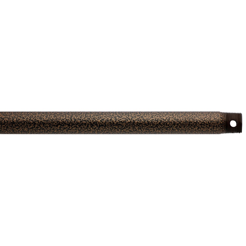 Kichler 360006WCP Fan Down Rod, Weathered Copper Powder Coat