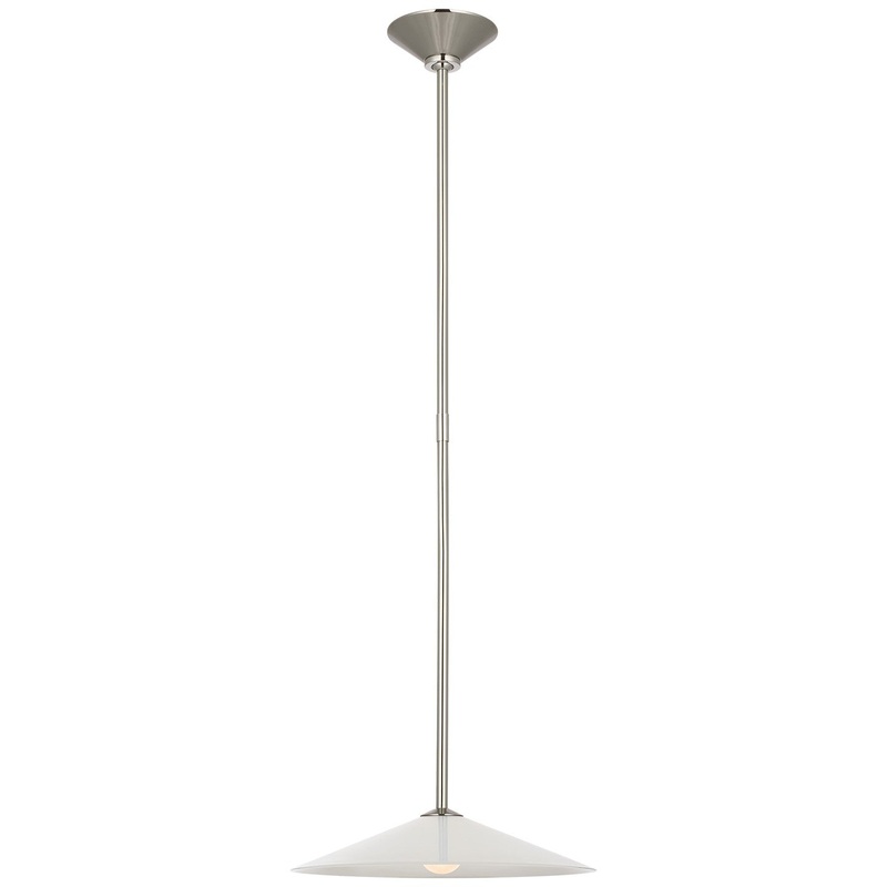 LED Pendant from the Ponce Collection in Polished Nickel Finish by Visual Comfort Signature