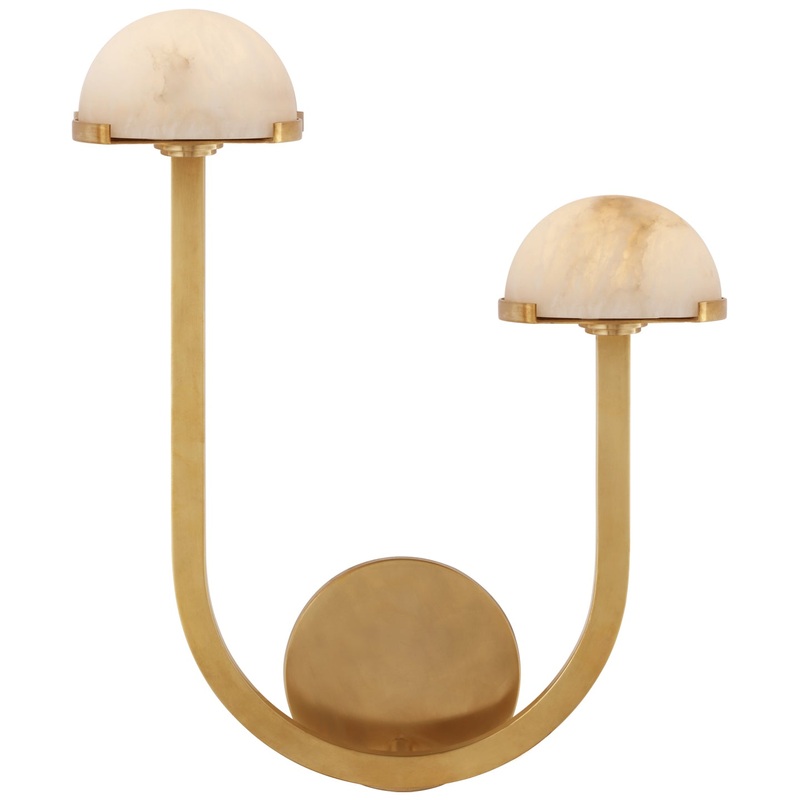 LED Wall Sconce from the Pedra Collection in Antique-Burnished Brass Finish by Visual Comfort Signature