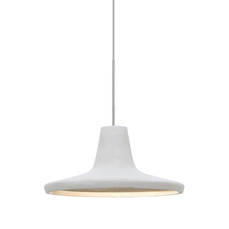 One Light Pendant from the Modus Collection in Satin Nickel Finish by Besa