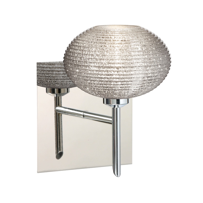 One Light Wall Sconce from the Lasso Collection in Chrome Finish by Besa