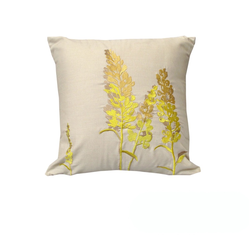 Rapee Eden Embroidery Cushion Cover – Wheat 43 x 43 cm