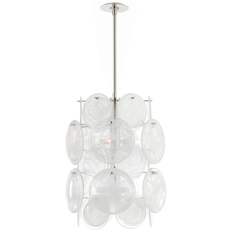 Six Light Chandelier from the Loire Collection in Polished Nickel Finish by Visual Comfort Signature