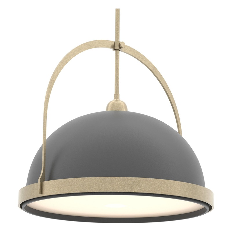 Atlas Large Pendant Soft Gold Black