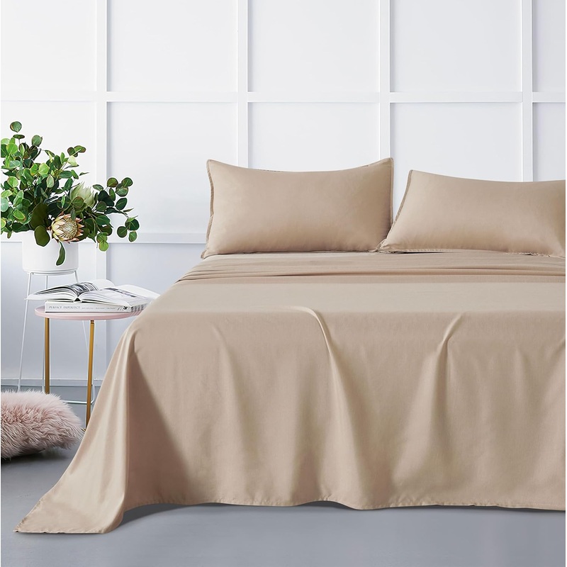 Bamboo Microfibre Sheet Set – Linen – Queen