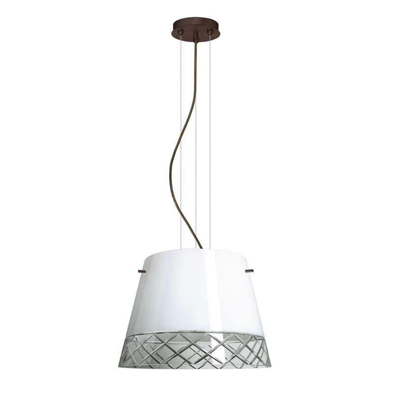 Besa 1KV-4340WC-BR Amelia Three Light Pendant Bronze (Discontinued)