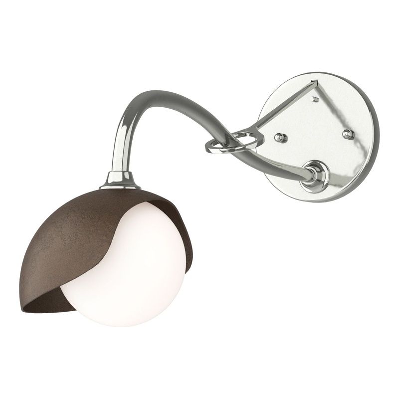 Brooklyn 1-Light Single Shade Long-Arm Sconce Sterling Bronze