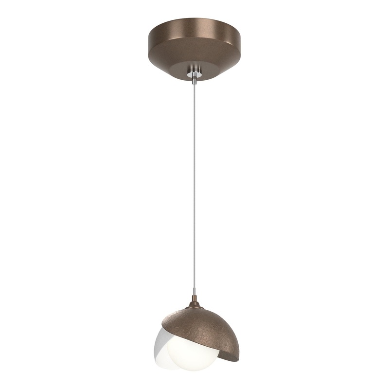 Brooklyn Double Shade Low Voltage Mini Pendant Bronze White
