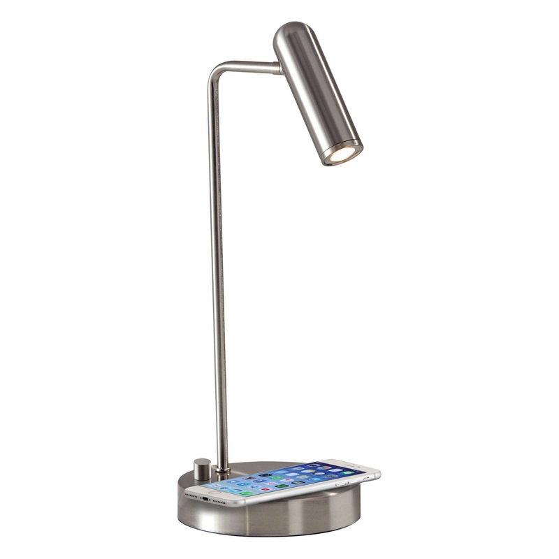 Kaye AdessoCharge LED Desk Lamp Brushed Steel