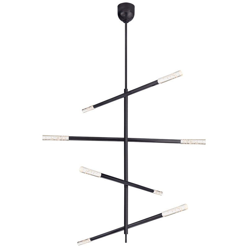 LED Chandelier from the Rousseau Collection in Bronze Finish by Visual Comfort Signature