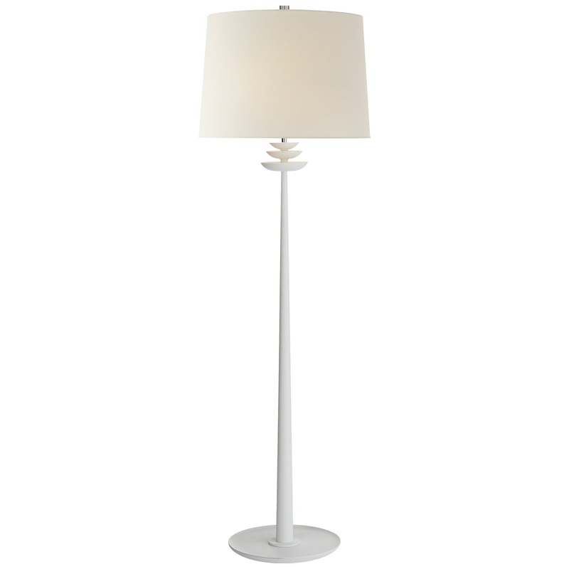 Two Light Floor Lamp from the Beaumont Collection in Plaster White Finish by Visual Comfort Signature