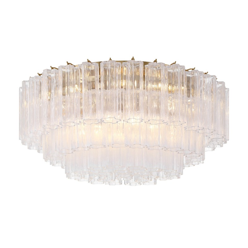 16 Light Flush Mount from the Addis Collection in Aged Brass Finish by Crystorama