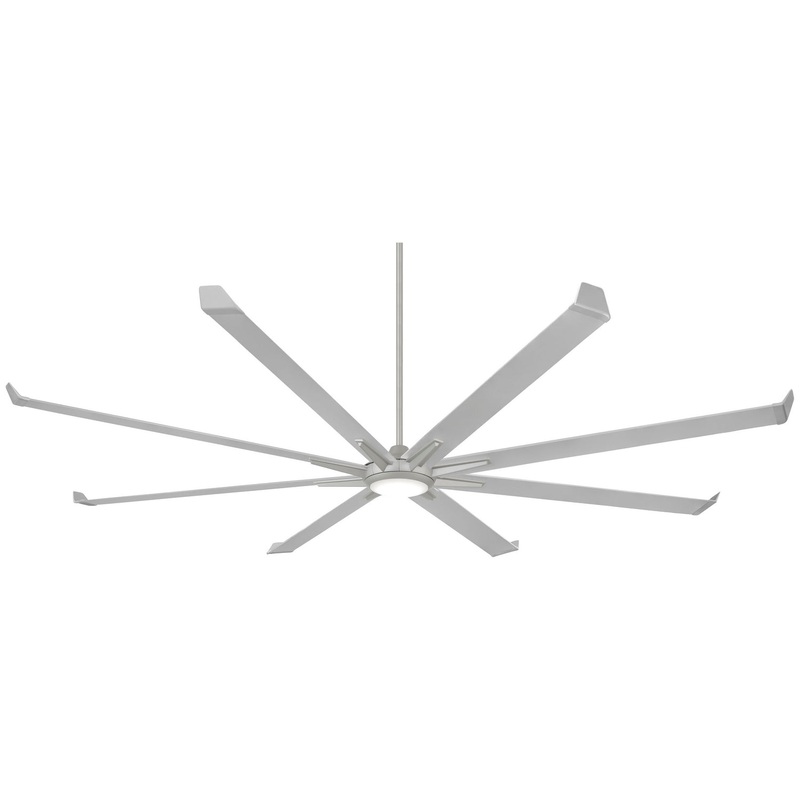 8-blade Geant 110″ Ceiling Fan by Minka Aire (Wet Rated) Aluminum/Aluminum