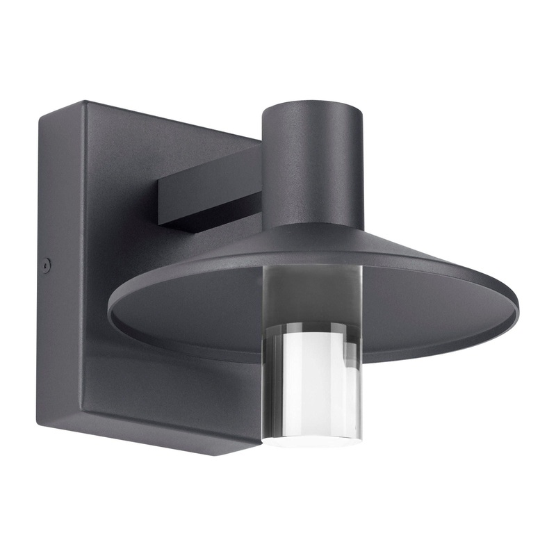 Ash 8 Outdoor Wall Charcoal with Cylinder Lens 2700K / 18W (High Output) None
