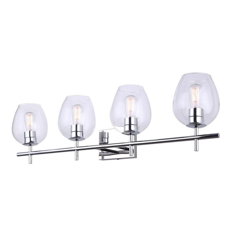 Canarm IVL1019A04CH Cain Four Light Vanity Chrome