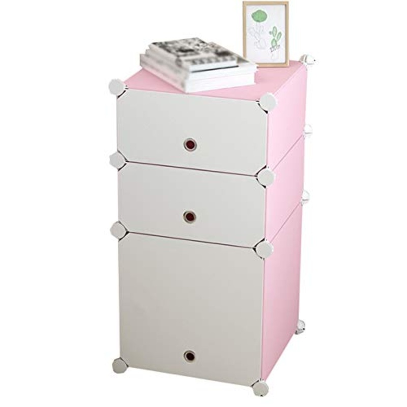 Comodini Comodino At Will Combinazione 2-cassetti 1-porta semplice moderno armadio di stoccaggio semplice camera da letto multifunzionale Armadietti portaoggetti 49X37X75CM FANJIANI (Colore: A)