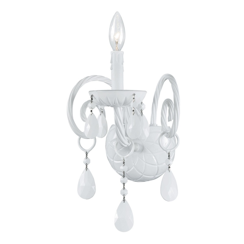 Crystorama 1071-WW-WH-MWP Envogue One Light Wall Mount Wet White (Discontinued)