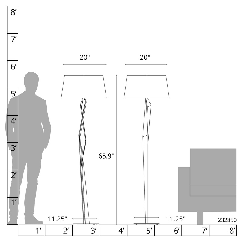 Facet Floor Lamp Ink Natural Anna Shade (SF)