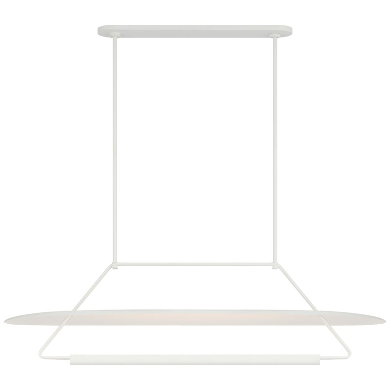 LED Linear Pendant from the Teline Collection in Matte White Finish by Visual Comfort Signature