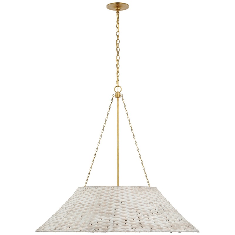 LED Pendant from the Corinne Collection in Soft Brass Finish by Visual Comfort Signature
