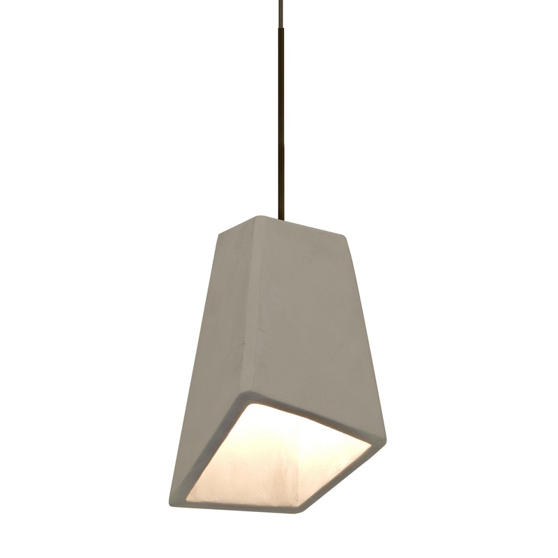 One Light Pendant from the Skip Collection in Bronze Finish by Besa