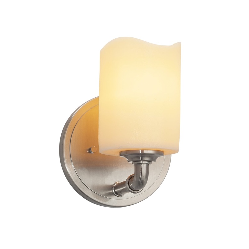 Wall Sconce from the CandleAria Collection in Brushed Nickel Finish by Justice Designs
