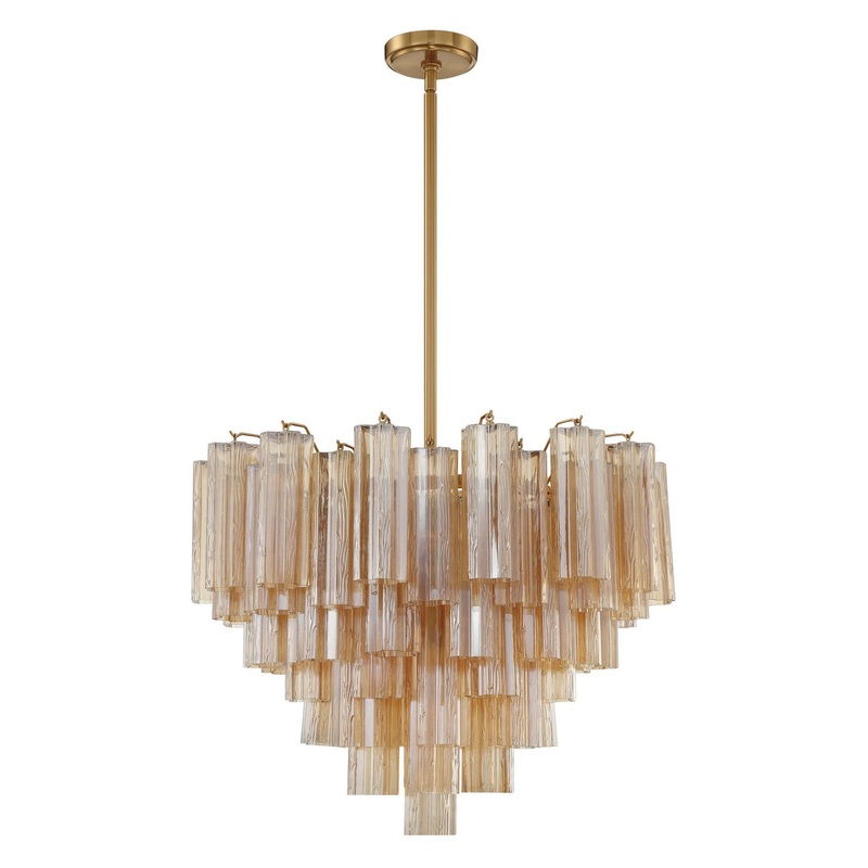 12 Light Chandelier from the Addis Collection in Aged Brass Finish by Crystorama