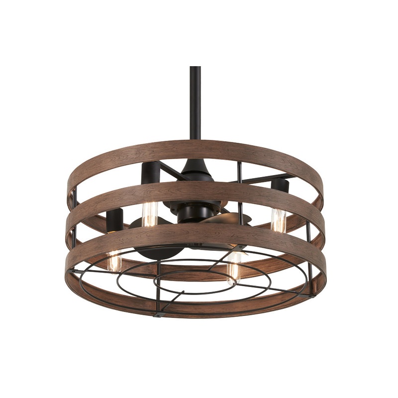 3-blade Audrey 26″ Ceiling Fan by Minka Aire (Dry Rated) Coal/Coal