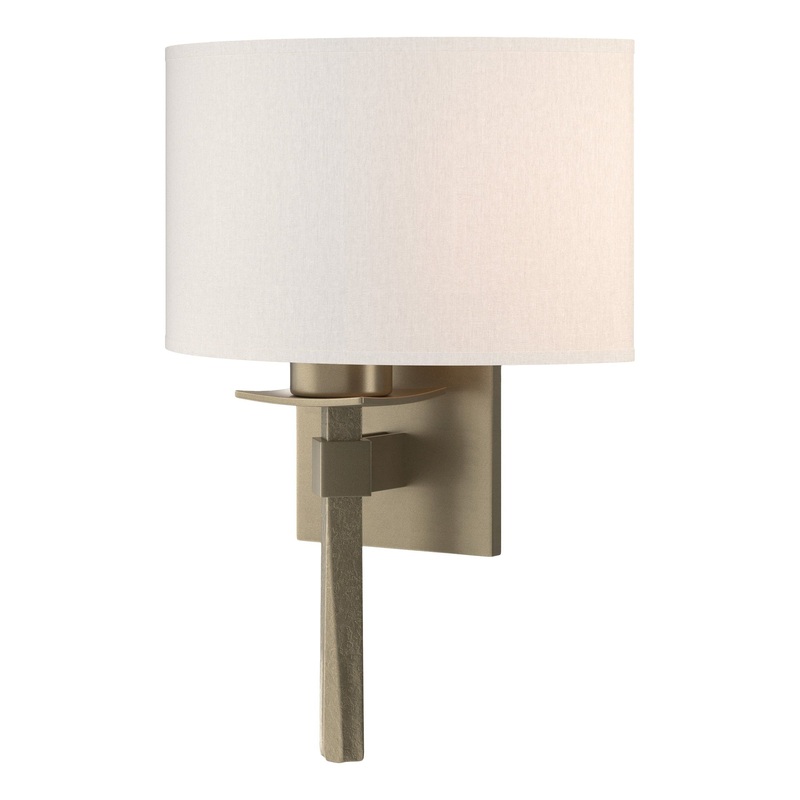 Beacon Hall Half Drum Shade Sconce Soft Gold Flax Shade (SE)