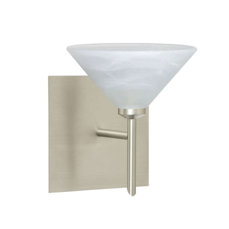 Besa 1SW-117652-SN-SQ Kona One Light Wall Sconce Satin Nickel