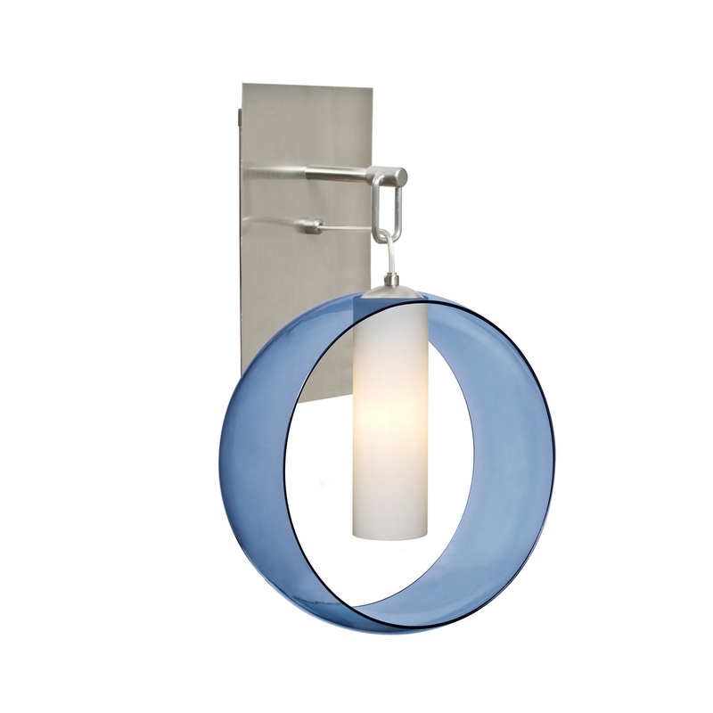 Besa 1WP-PLATOBL-SN Plato One Light Wall Pendant Satin Nickel