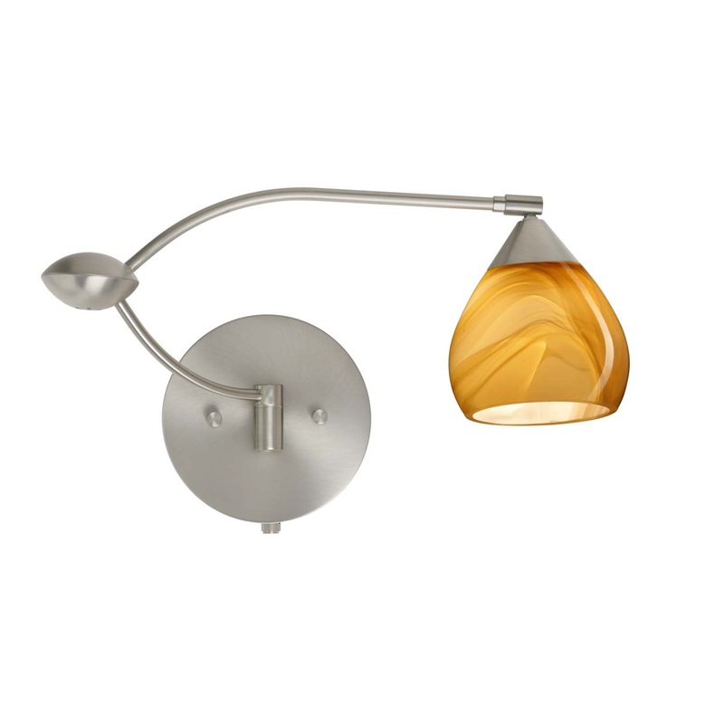 Besa 1WU-5605HN-SN Tay Tay One Light Swing Arm Wall Sconce Satin Nickel (Discontinued)