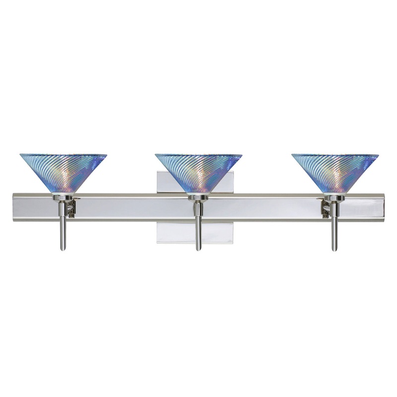 Besa 3SW-550493-CR-SQ Kona Three Light Wall Sconce Chrome (Discontinued)