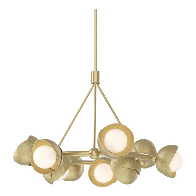 Brooklyn 9-Light Double Shade Ring Pendant Modern Brass Modern Brass