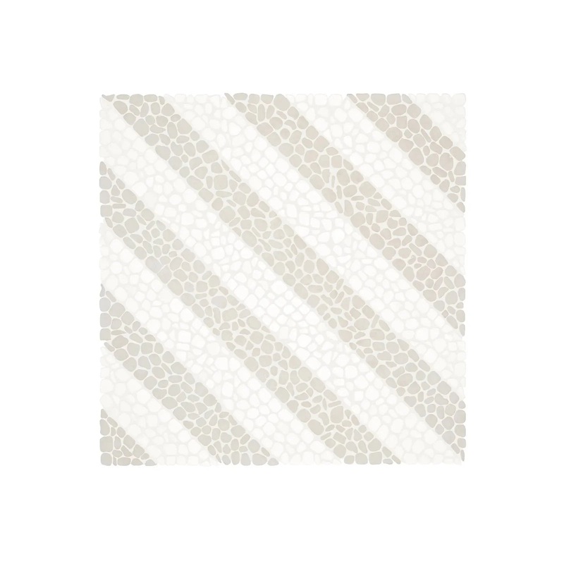 Cabana Horizon Axis – Patterned Pebble Tumbled Marble Mosaic 1 Sheet = Sqft