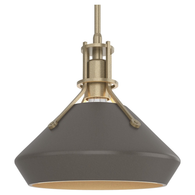 Henry Pendant with Chamfer Soft Gold Dark Smoke