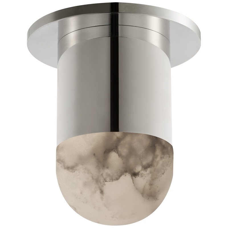 LED Flush Mount from the Melange Collection in Polished Nickel Finish by Visual Comfort Signature