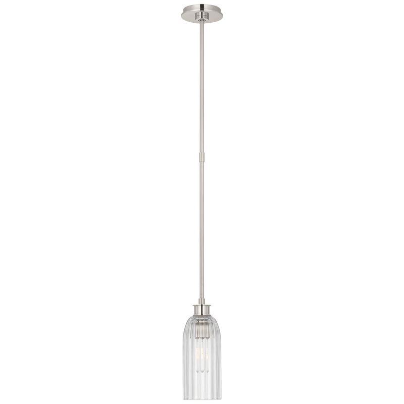 LED Pendant from the Asalea Collection in Polished Nickel Finish by Visual Comfort Signature