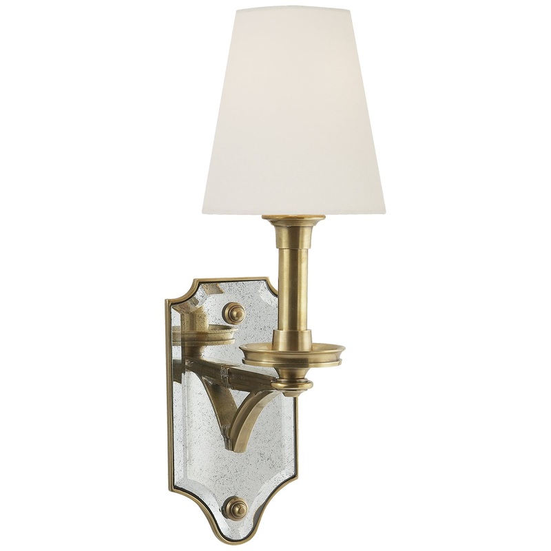 One Light Wall Sconce from the Verona Collection in Hand-Rubbed Antique Brass Finish by Visual Comfort Signature