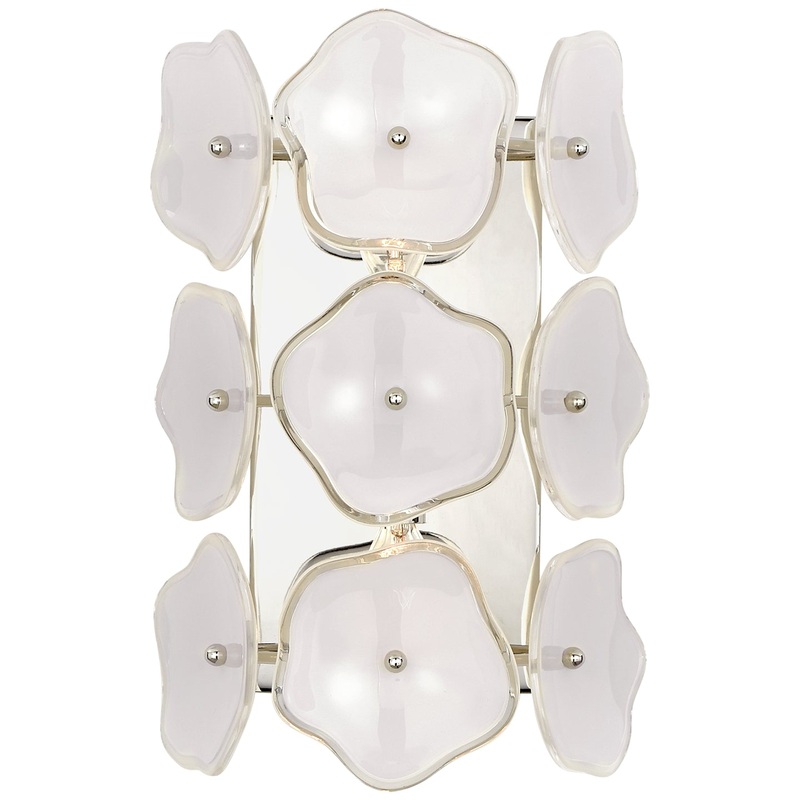 Two Light Wall Sconce from the Leighton Collection in Polished Nickel Finish by Visual Comfort Signature