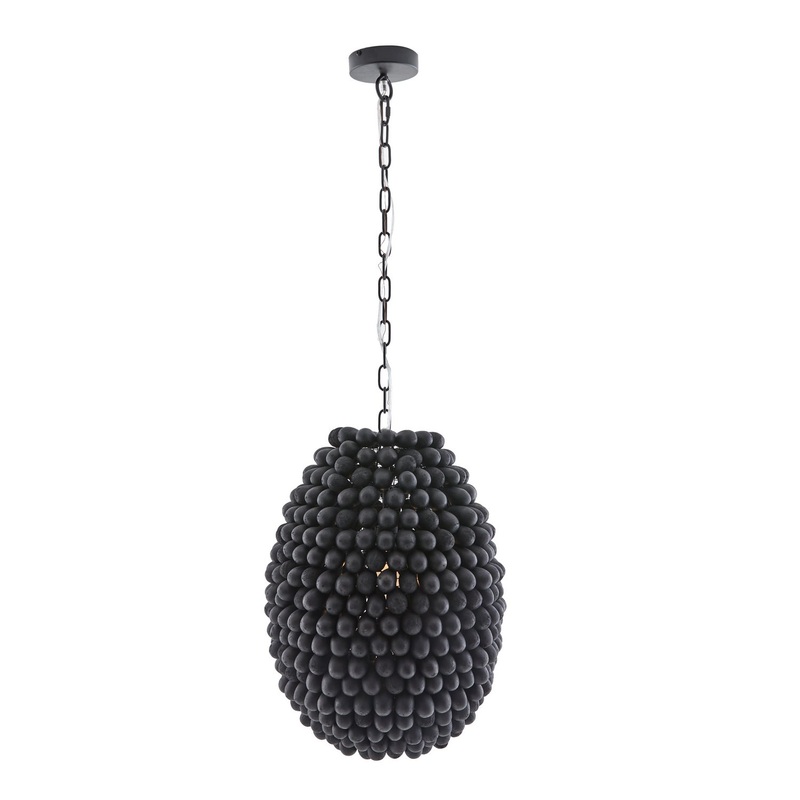 Arteriors 45206 Raven One Light Pendant Black Stained