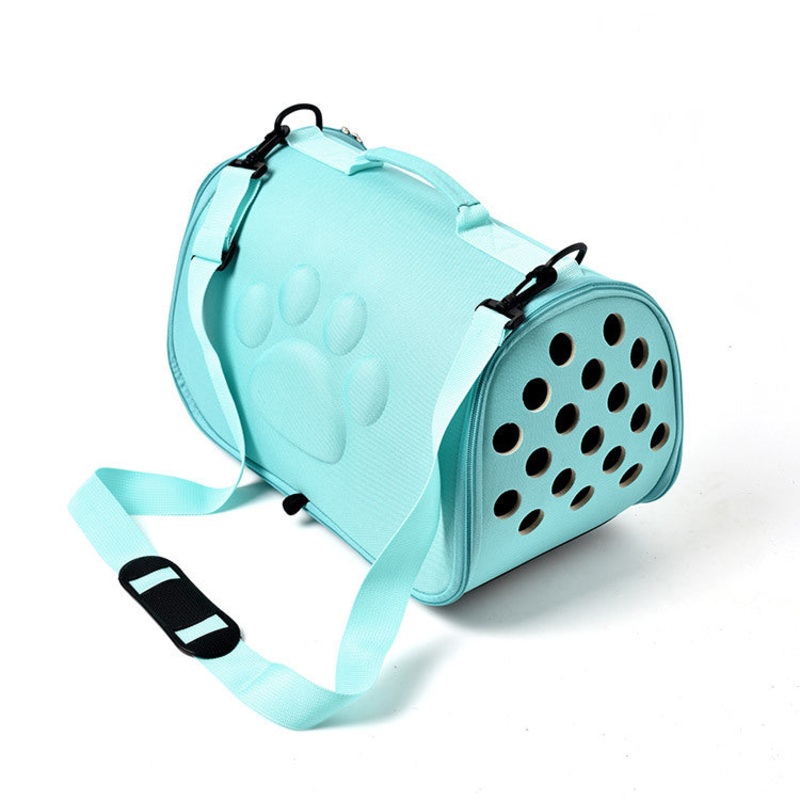 Blue Stylish EVA Pet Carrier Bag – Lightweight Portable & Breathable Travel Crate for Small Dogs & Cats