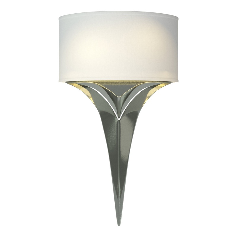 Calla Sconce Sterling Flax Shade (SE)