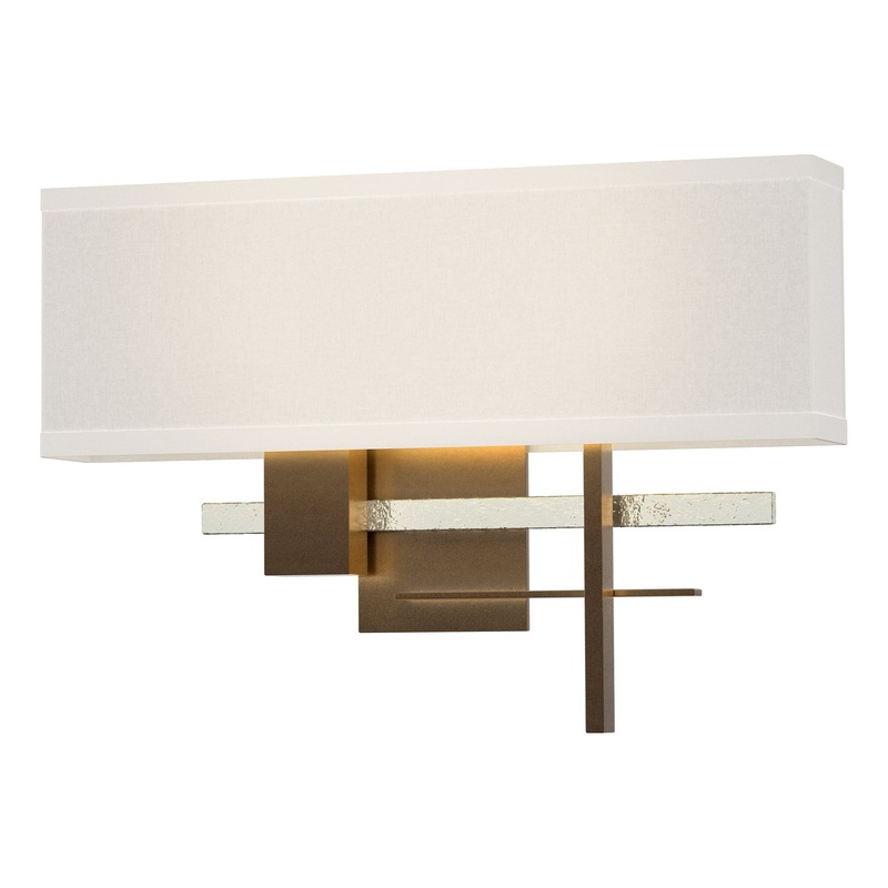 Cosmo Sconce Bronze Sterling Flax Shade (SE)