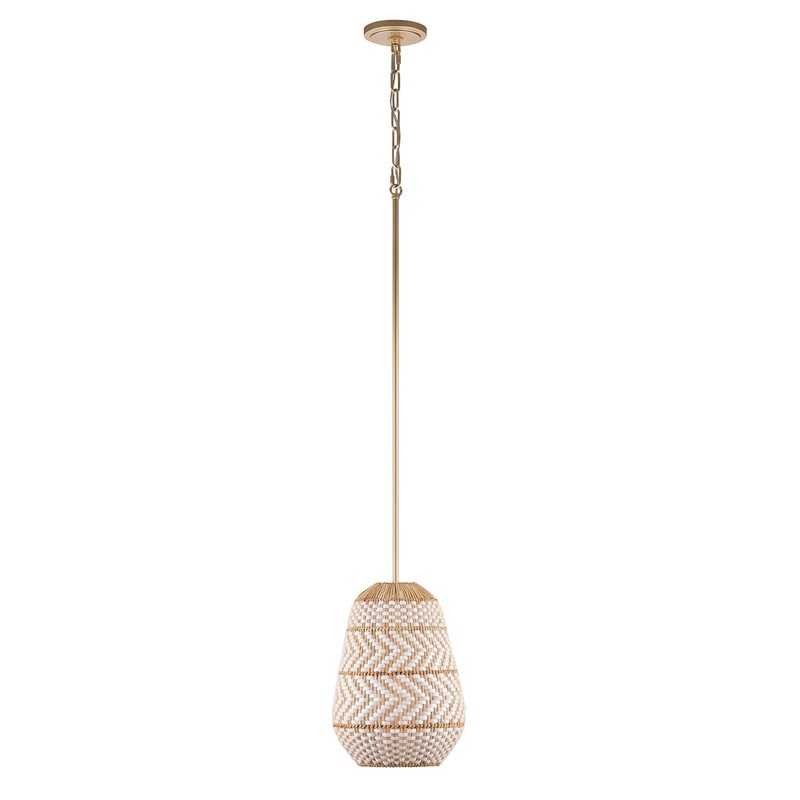Crystorama ZAN-9011-SG Zanzibar One Light Pendant Soft Gold