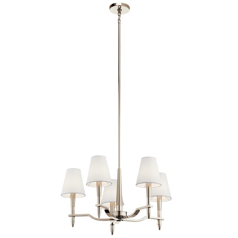 Five Light Chandelier from the Kinsey Collection in Polished Nickel Finish by Kichler