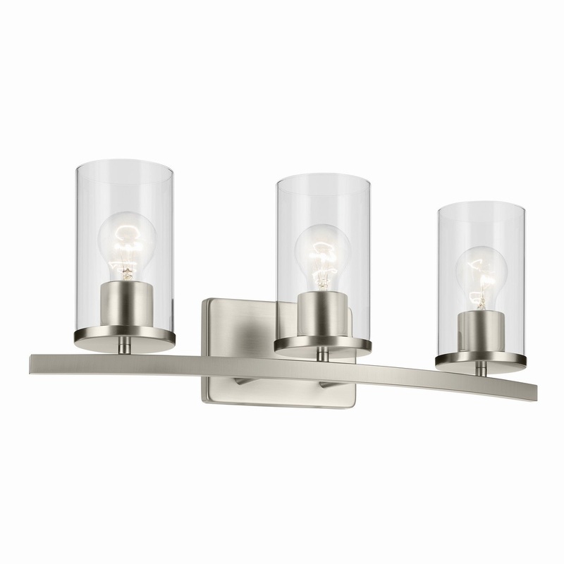Kichler 45497NICLR Three Light Bath, Brushed Nickel