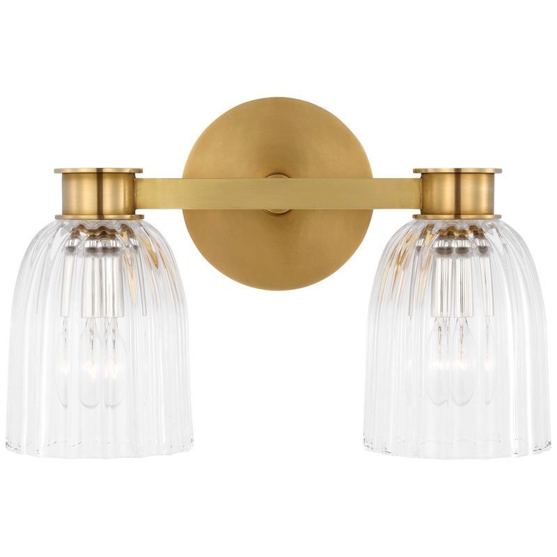 LED Wall Sconce from the Asalea Collection in Hand-Rubbed Antique Brass Finish by Visual Comfort Signature